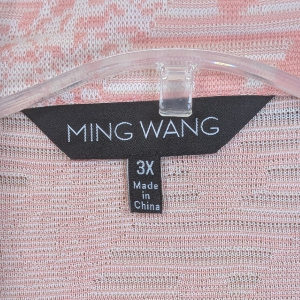 Ming Wang Pink Abstract Blazer Jacket Chic Career Luxury Old Money Women's‎ 3X - Picture 2 of 6